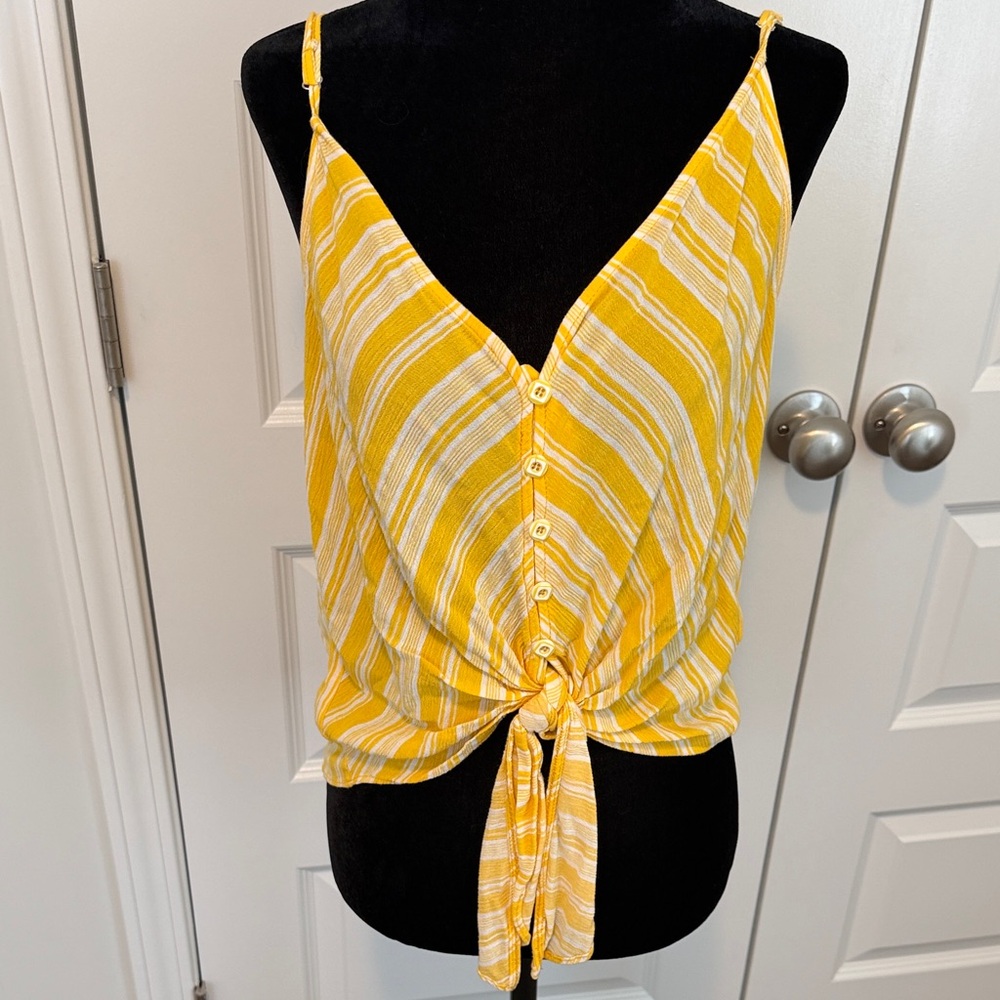 Lulu's Yellow and White Striped Camisole